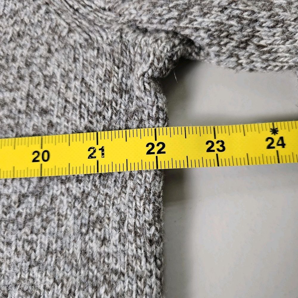 Jos. A. Bank Reserve Sweater Mens Large Brown Wool Blend Mock Neck Marled Knit - Picture 6 of 7